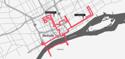 detroit free press marathon map