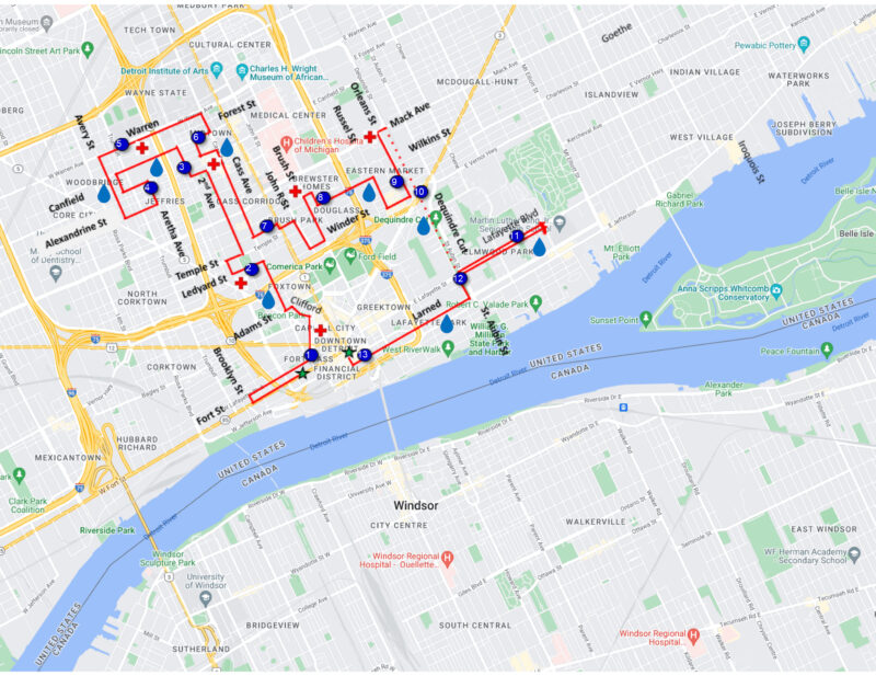 Detroit Free Press Marathon Course Maps