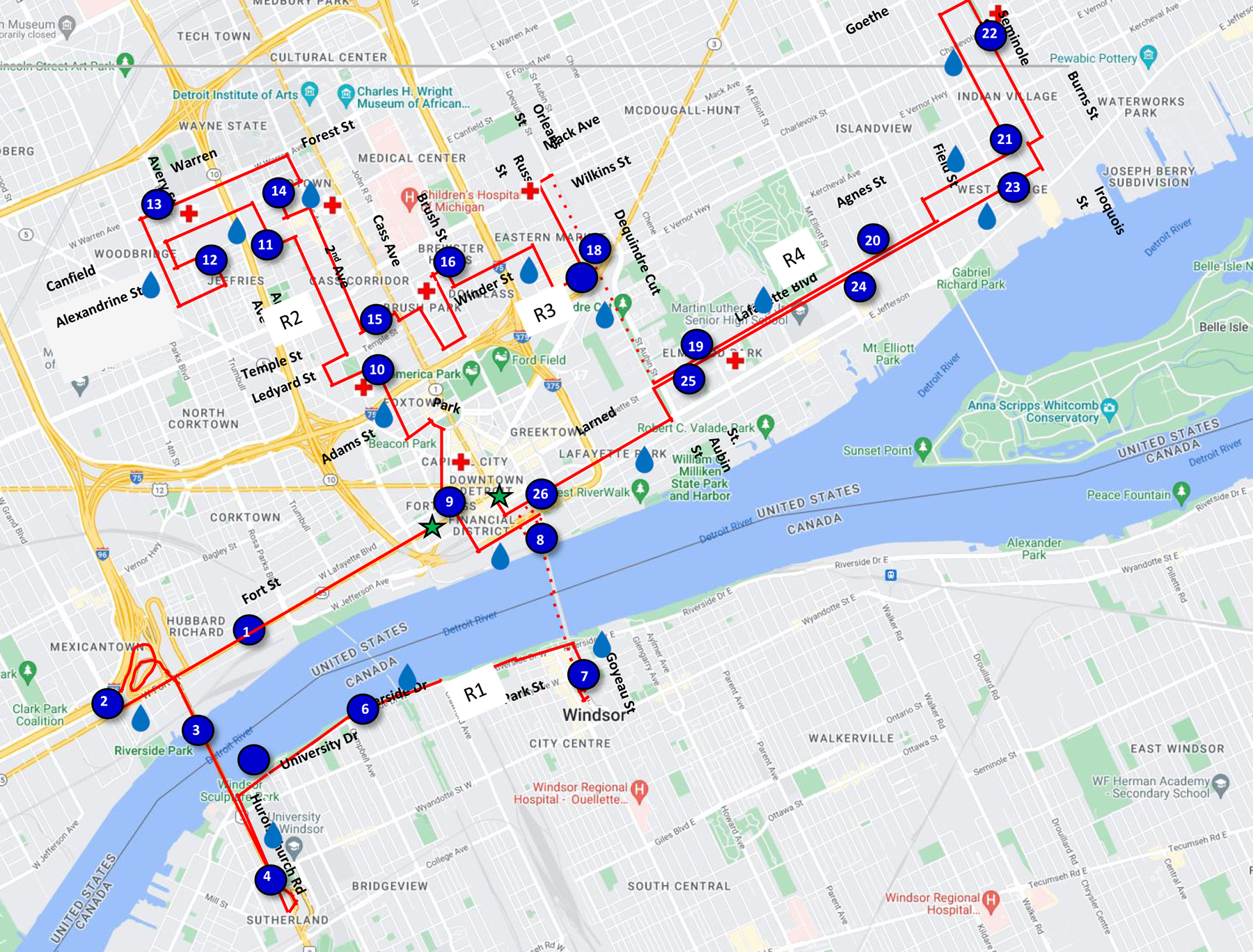 Detroit Marathon 2024 Route Map Pdf Tove Ainslie