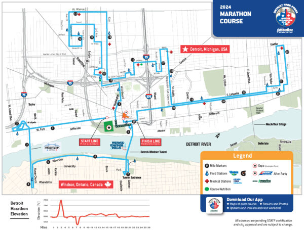 Detroit Free Press Marathon – Course Maps